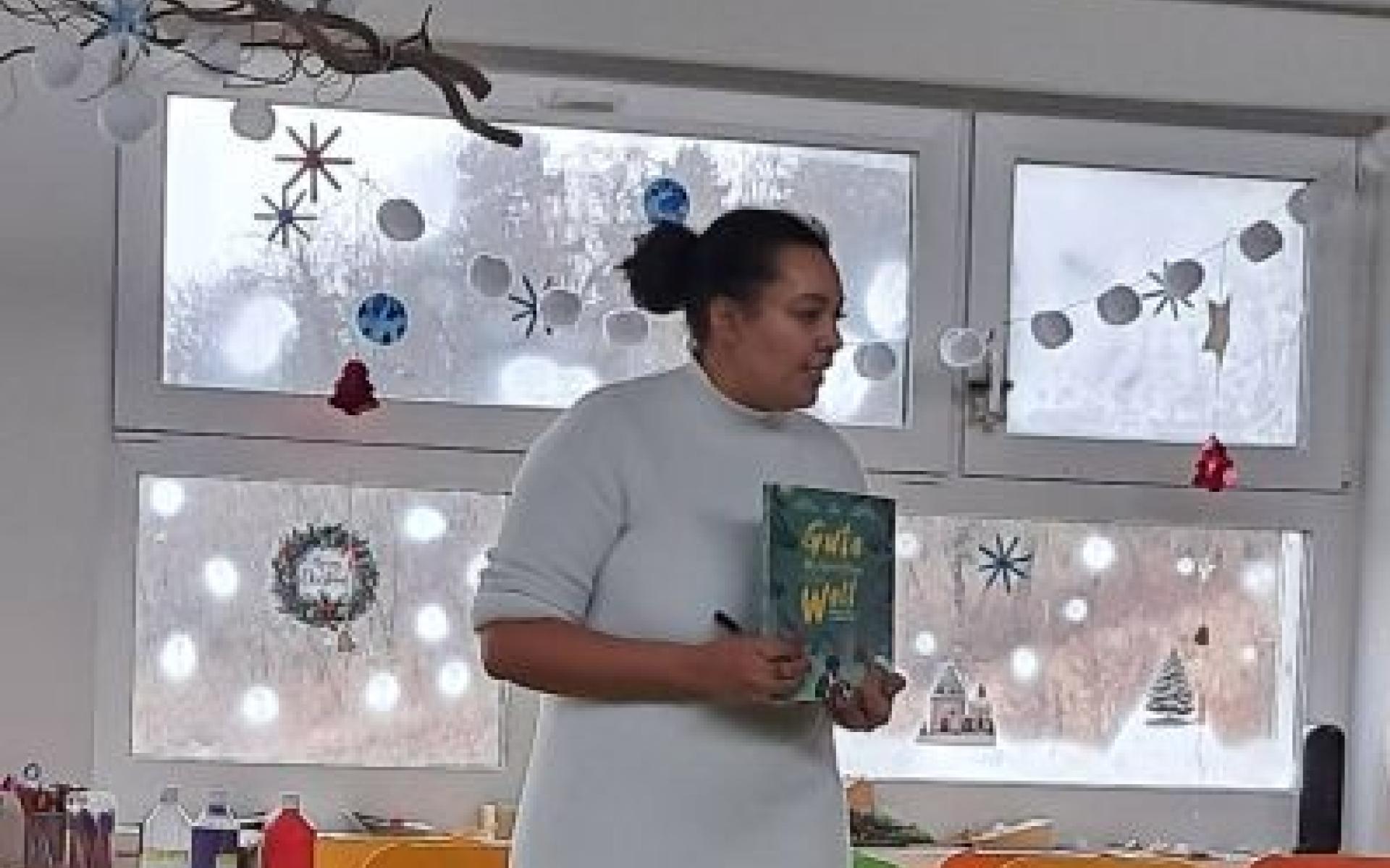 Foto von der Lesung mit Melanie Kandlbauer in der Volksschule Reisenberg am 25.11.2025